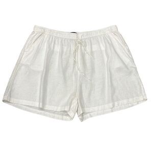 TAHARI white linen pull on shorts size women’s 3X